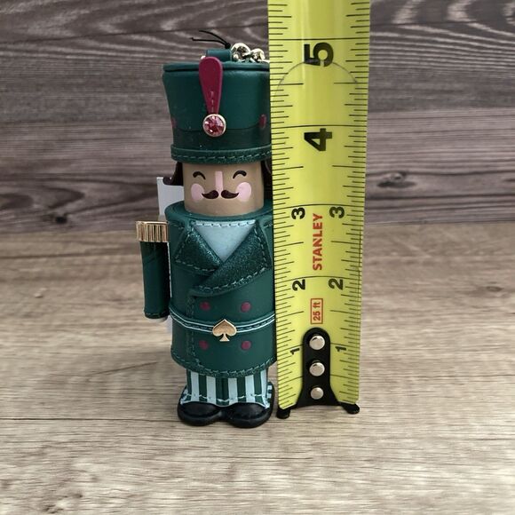 Kate Spade Nutcracker Keychain Green Bag Charm Christmas Holiday Stocking Stuffe - Picture 10 of 11